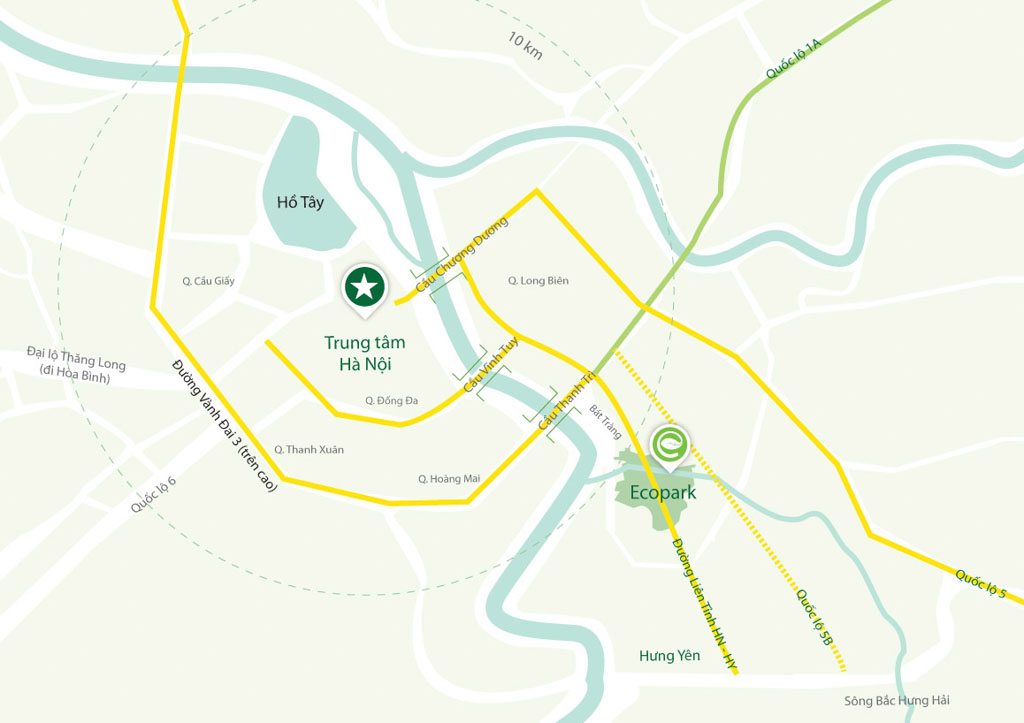 Vị trí khu đô thị Ecopark ở đâu?