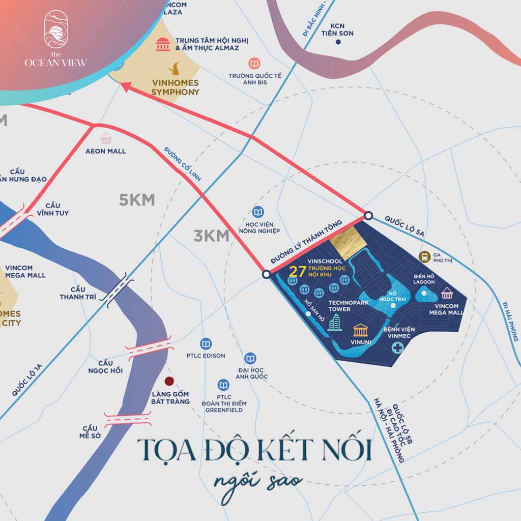 Vị trí The Ocean View Vinhomes Ocean Park ở đâu?