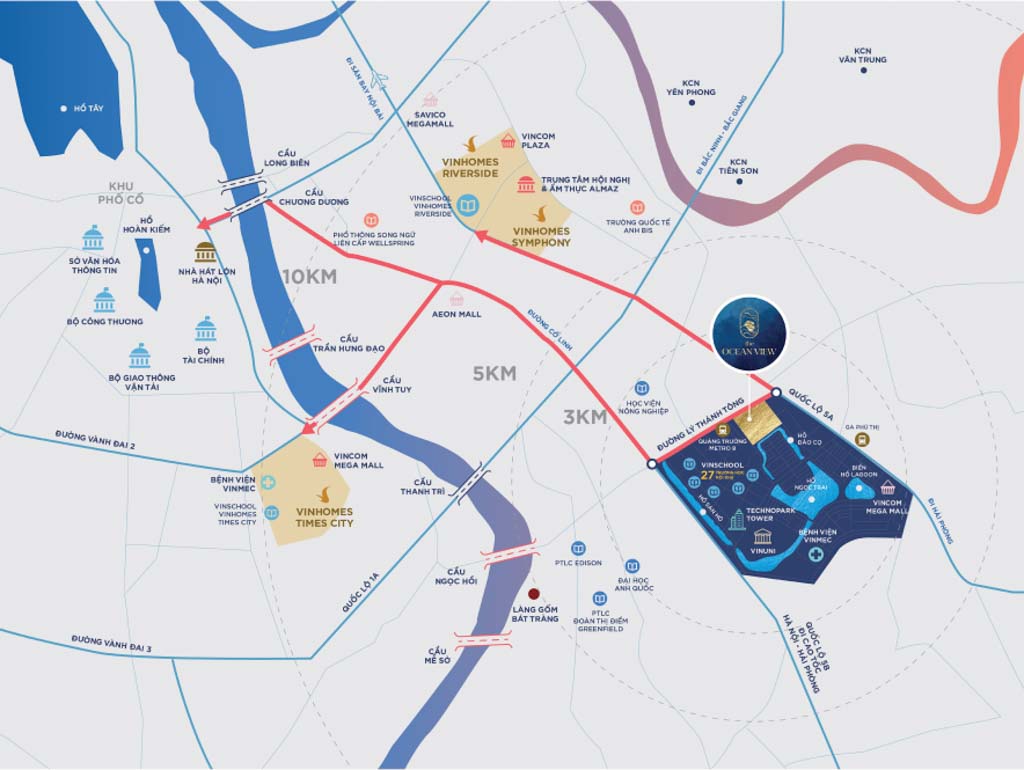 Vị trí The Pavilion Vinhomes Ocean Park ở đâu?