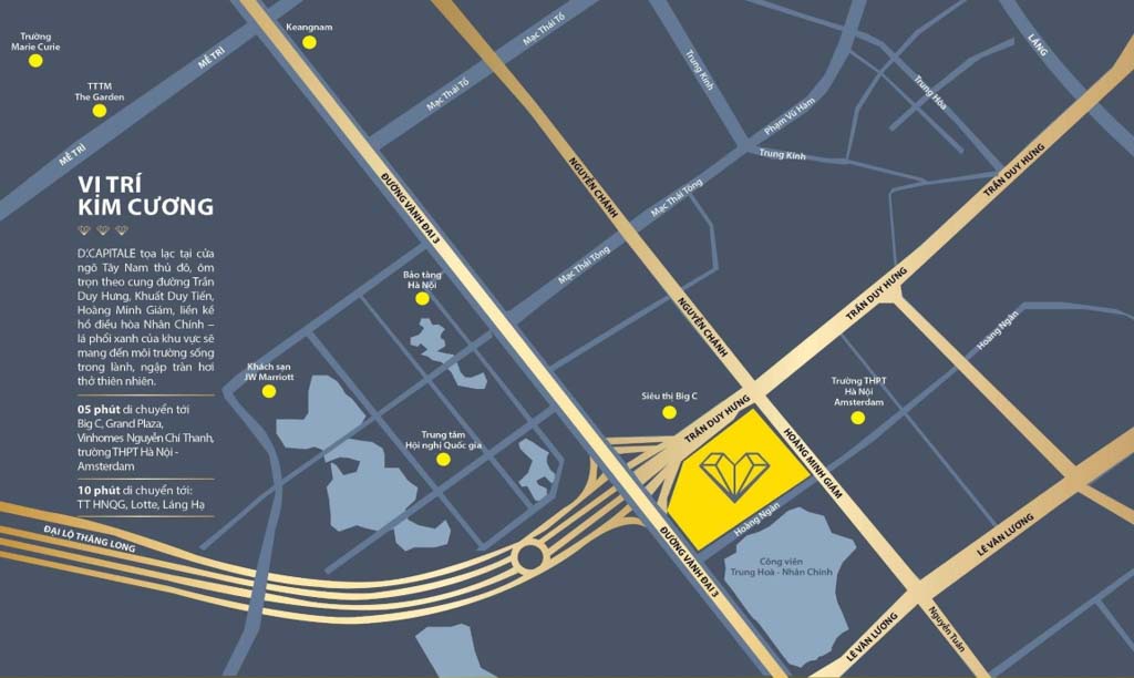 Vị trí D'Capitale Trần Duy Hưng ở đâu? 