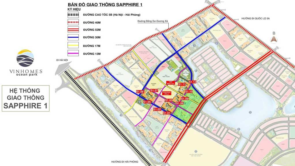 Vị trí Sapphire 1 Vinhomes Ocean Park ở đâu? 