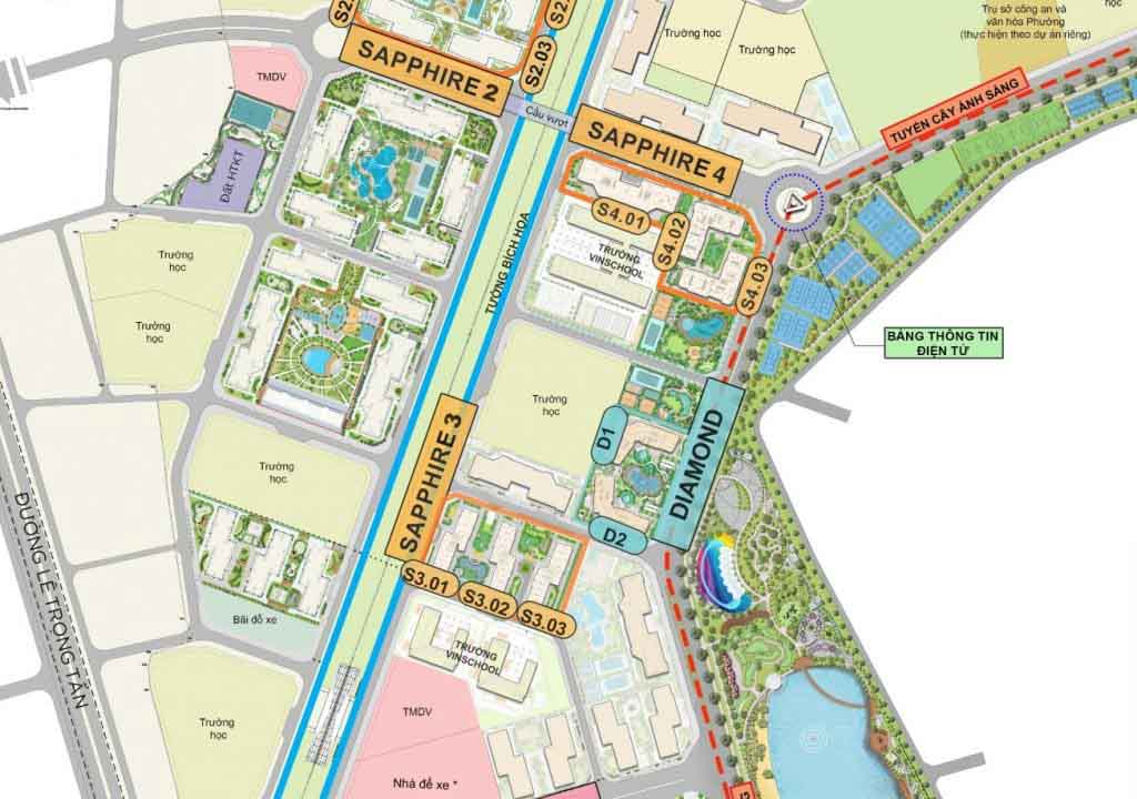 Vị trí Sapphire Parkville Vinhomes Smart City ở đâu?