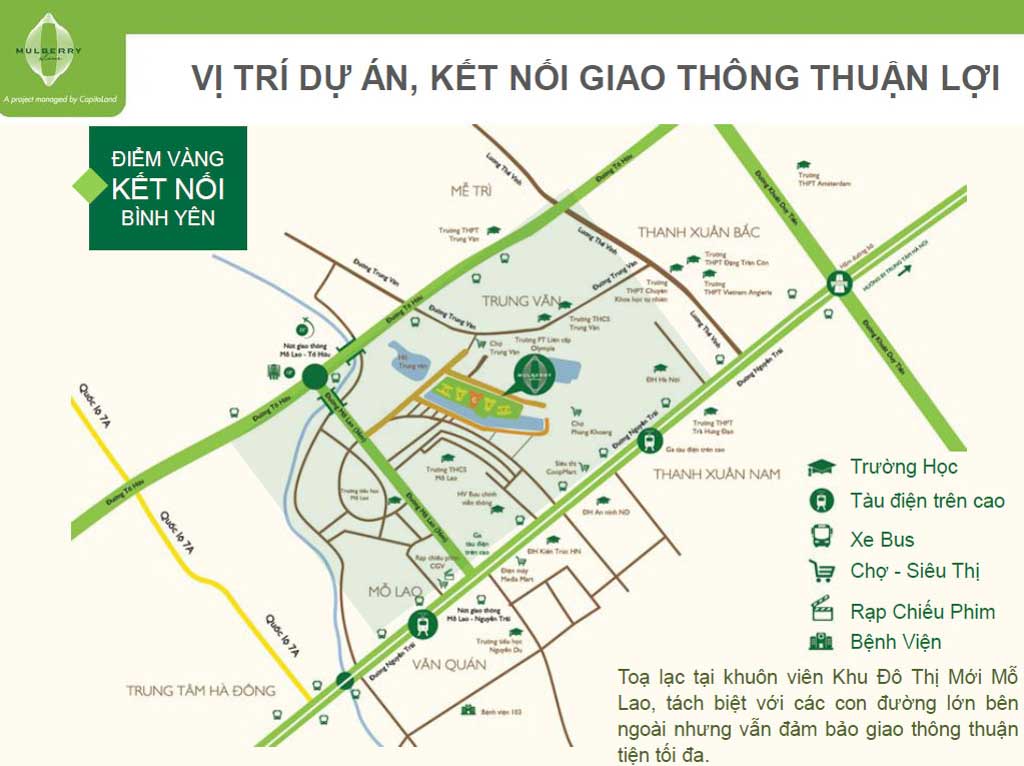 Vị trí Mulberry Lane Mỗ Lao ở đâu?