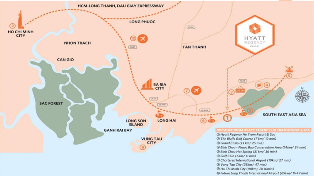Vị trí Hyatt Regency Hồ Tràm ở đâu? Tiềm năng ra sao?