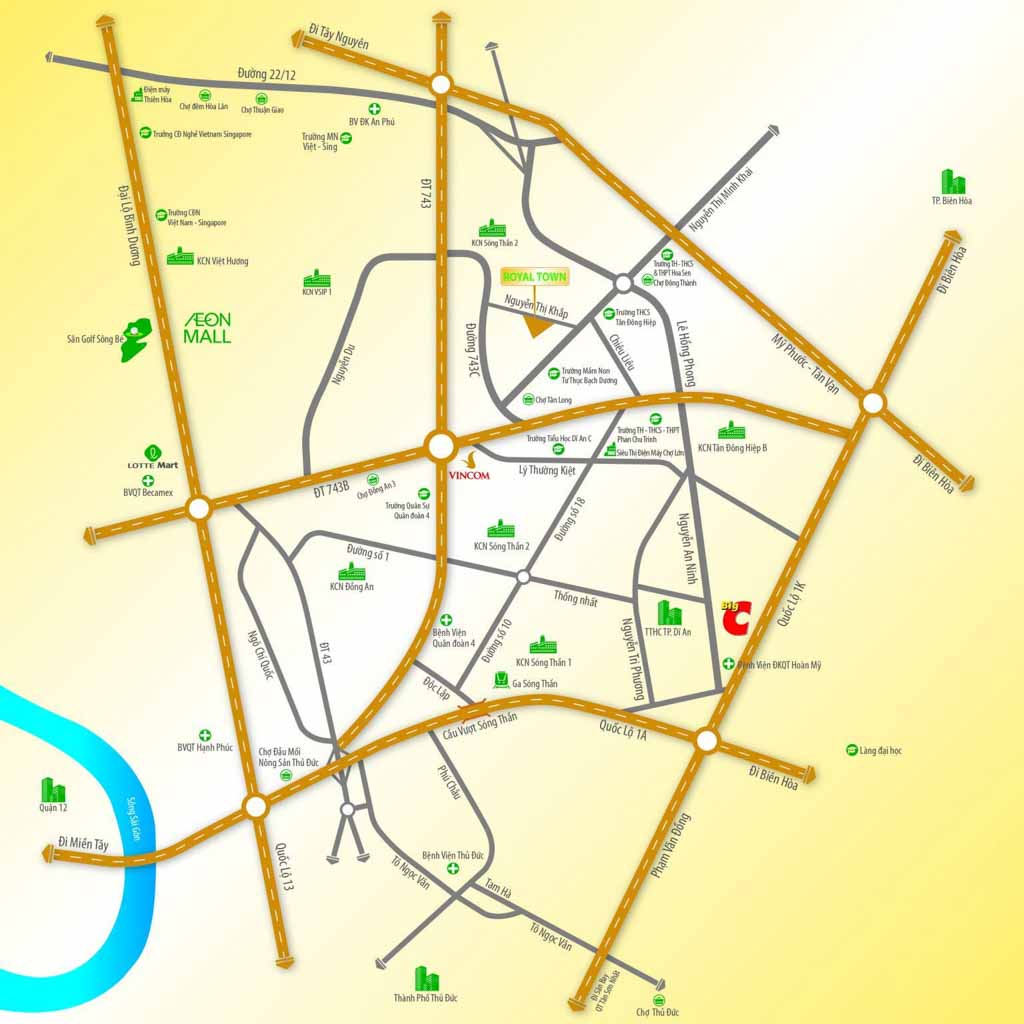 Vị trí Royal Town Dĩ An ở đâu? Tiềm năng ra sao?