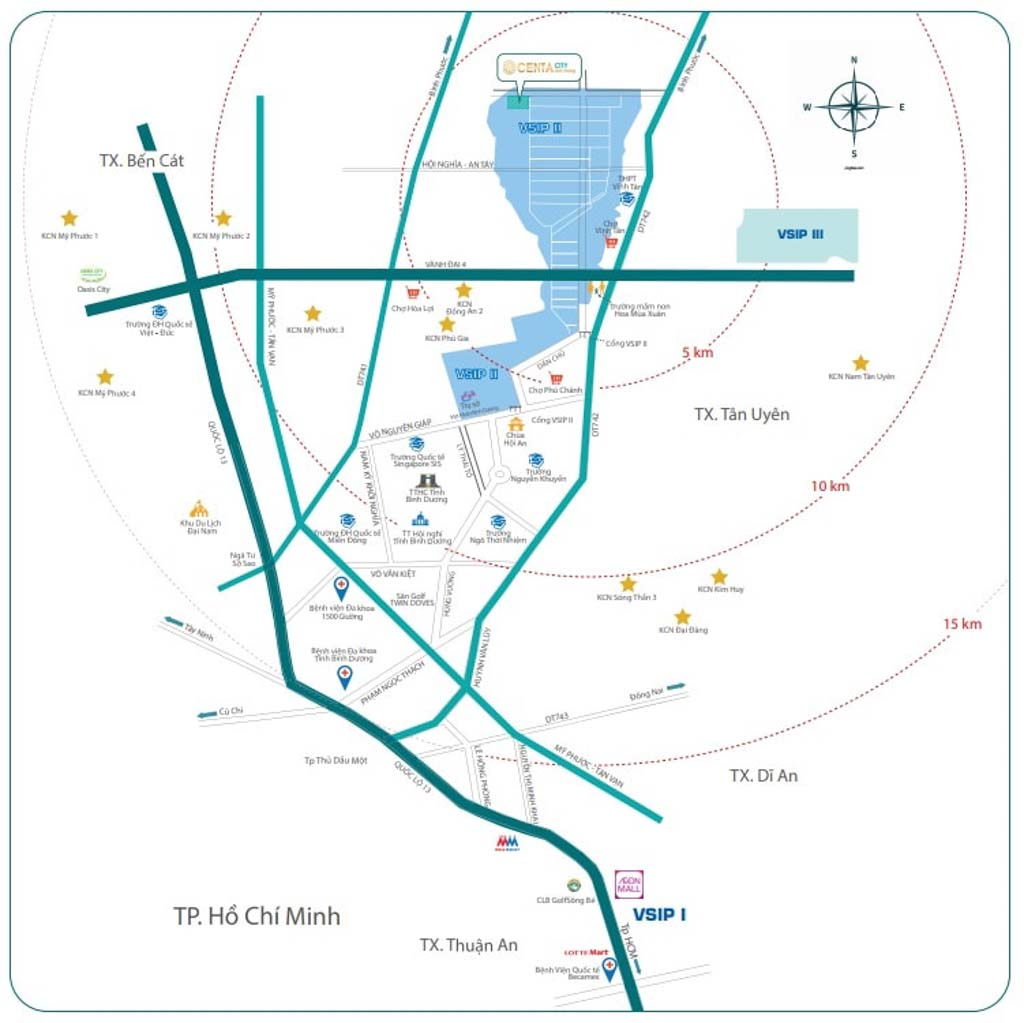 Vị trí Centa City Bình Dương ở đâu? Tiềm năng ra sao?