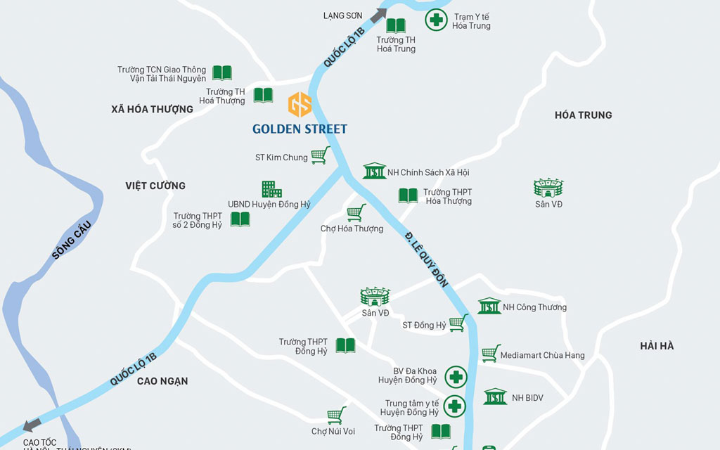 Vị trí Golden Street Thái Nguyên ở đâu? Tiềm năng ra sao?